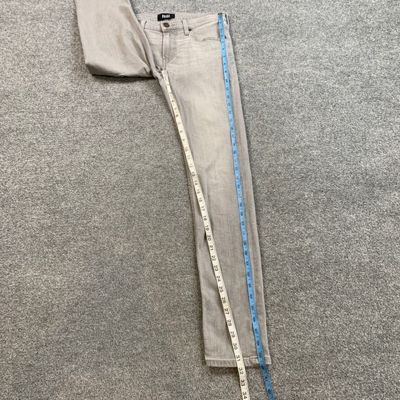 Paige Jeans Womens 29 Gray Croft Slim Straight Low Rise Stretch Denim 5 Pocket - Picture 4 of 10